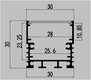 1 Meter  39.4â€ Aluminum LED Suspended Tube Light LED Profile Diameter 30mm suit 30mm Flexible led strip light