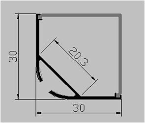 1 Meter  39.4â€ Aluminum LED Suspended Tube Light LED Profile Diameter 30mm suit 20.3mm Flexible led strip light