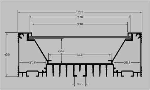 1 Meter  39.4â€ Aluminum LED Suspended Tube Light LED Profile Diameter 40mm suit 61mm Flexible led strip light