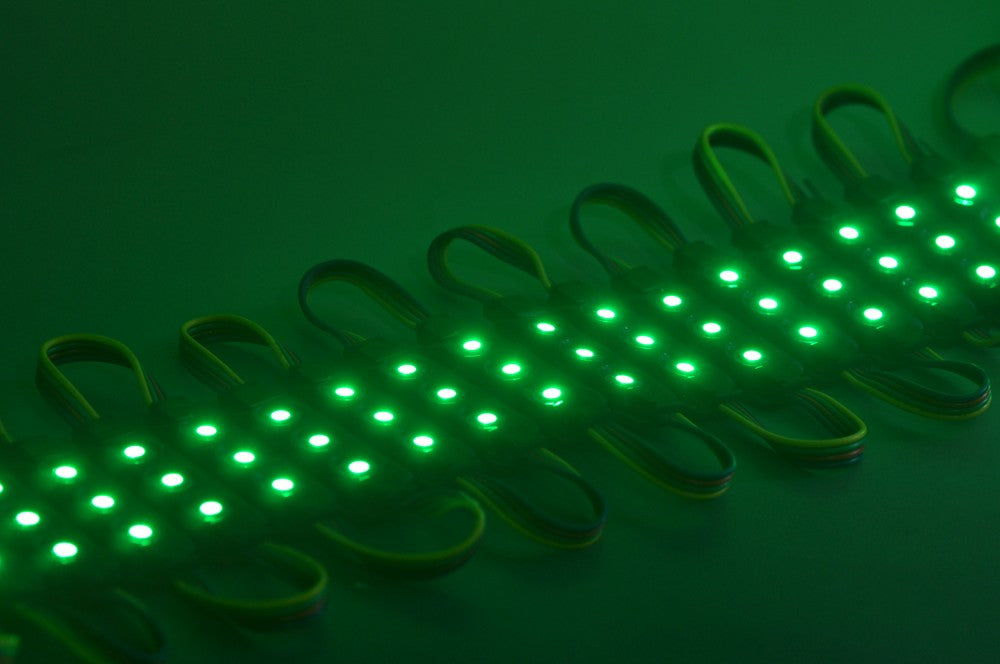 Black 5050 SMD LED Modules RGB 3 LED 5050 Modules 65x18MM 12V 0.75W Waterproof Modules