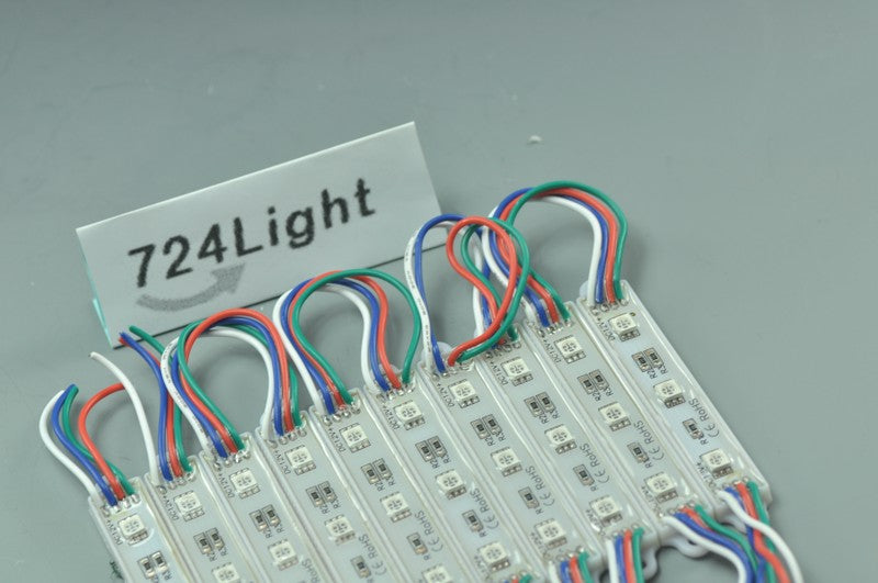 5050 SMD LED Modules RGB 3 LED 5050 Modules 75x12MM 12V 0.75W Waterproof Modules