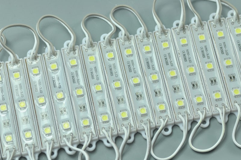 5050 SMD LED Modules 75x12MM 12V 0.75W 5050 3 LED Modules Waterproof Modules