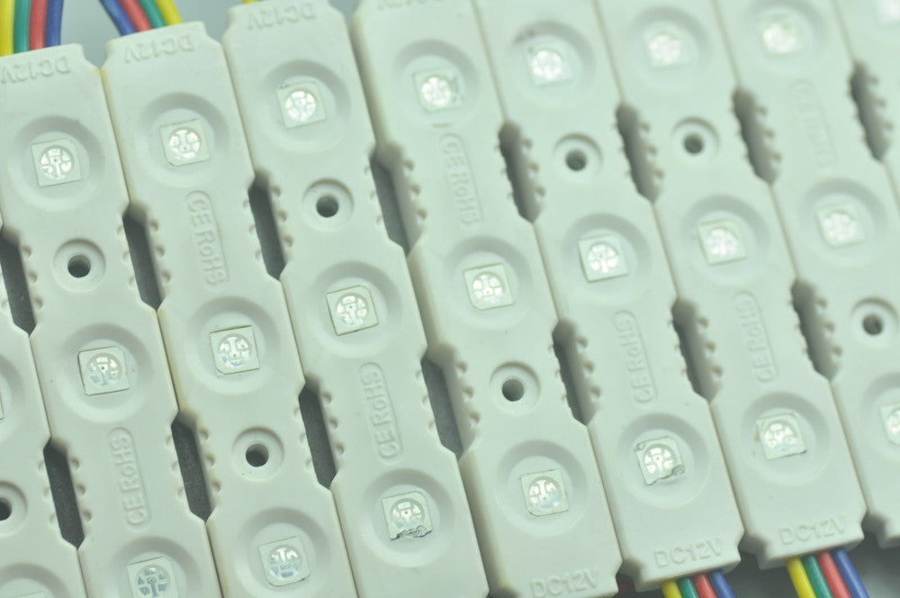5050 SMD LED Modules RGB 3 LED 5050 Modules 75x13MM 12V 0.75W Waterproof Modules