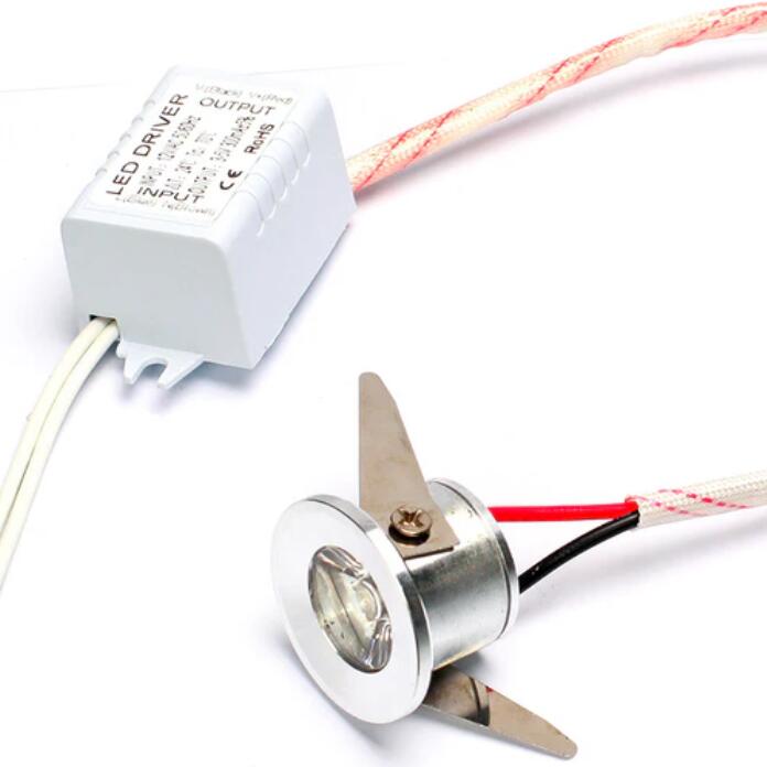 Mini 1W LED Downlight - Diameter 32mm (1.26inch) - 30 Degree Mini Recessed LED Light Small Ceiling Downlight Cabinet LED Light with LED Driver