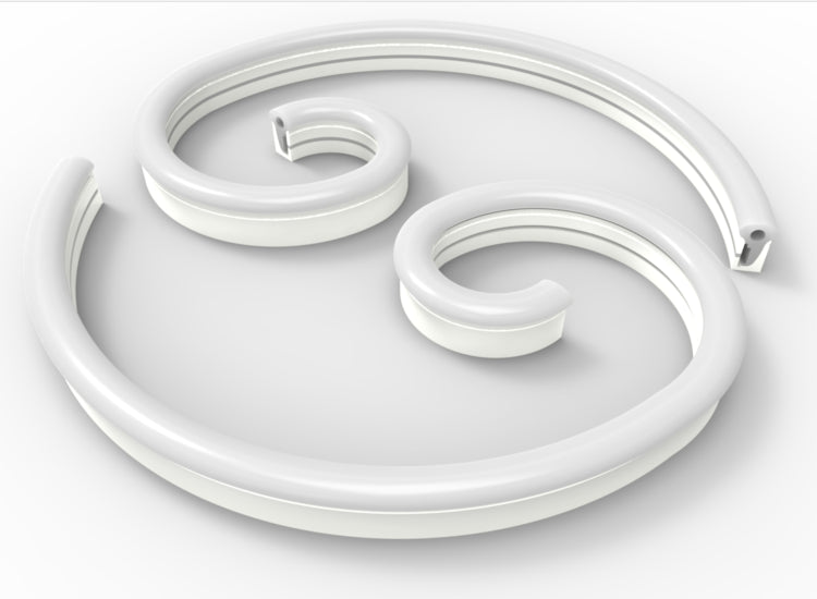 LED Neon Flex 1 meter(39.4 inch) 25x12mm Suit For 12mm 5050 2835 Flexible Light LED Strip Silicone Profile Waterproof IP67