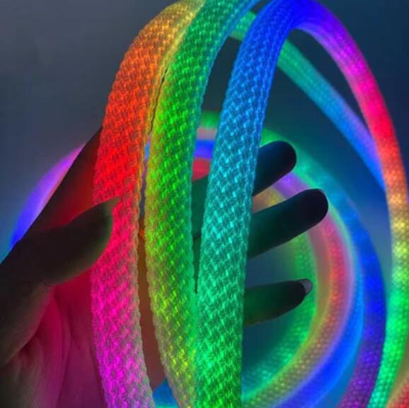360° NEON LED Light Strip, Woven Look RGB Color Waterproof LED Neon Light Flexible Strip Kit