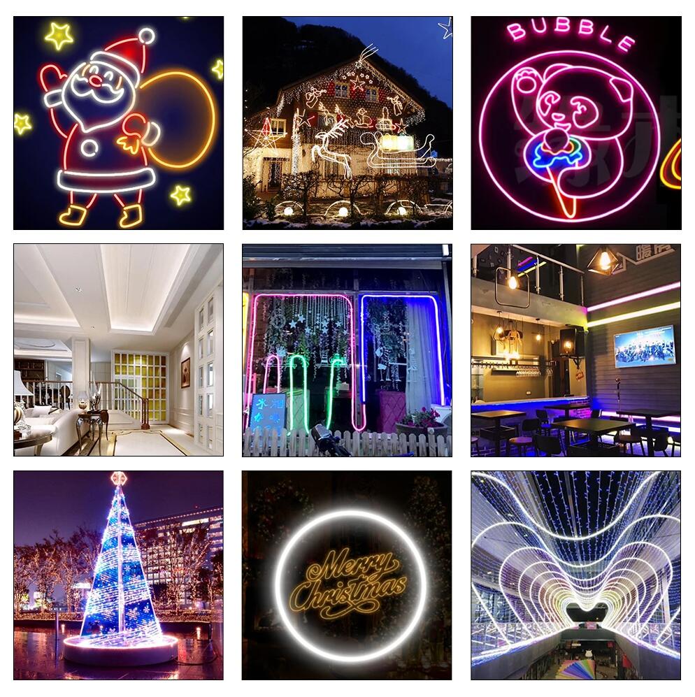 16.5ft/5M DC12V T1212 Silicone Waterproof Neon Flexible Strip LED Lights with 600LED SMD3528 LED