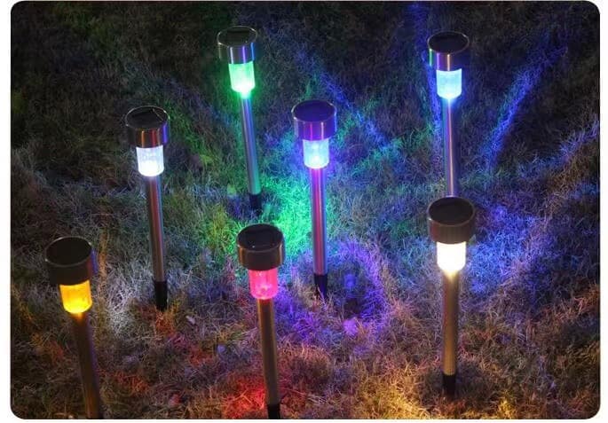 Outdoor Solar Lawn Lights, LED Stainless Steel Floor Lights For Garden Path Terrace Lawn Decoration (10 Pack)
