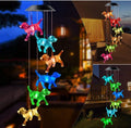 Outdoor Solar Dog Wind Chime Lights for Garden, Patio, Party, Yard, Window, Outdoor Decorations