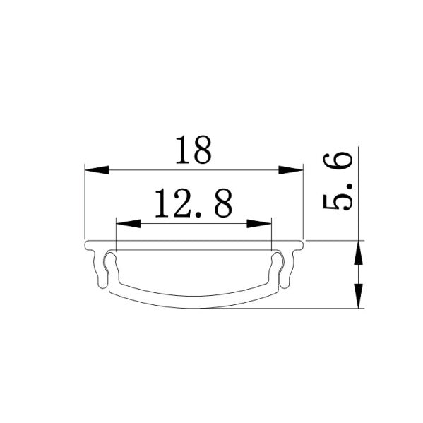 2 Meter 78.7â€ Recessed LED Corner Channels  18mm x 5.6mm Seamless Led Housing