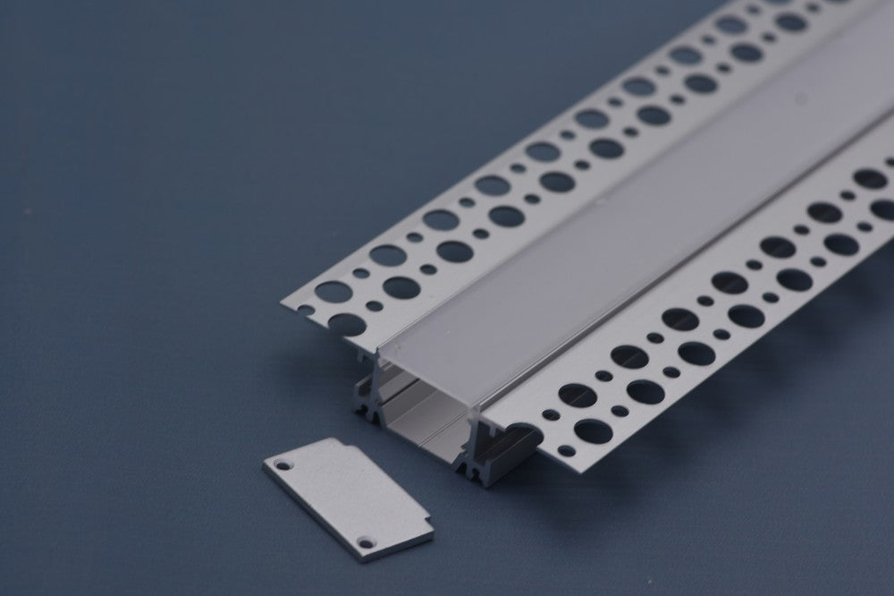 2 Meter 78.7â€ Aluminum Recessed LED Corner Strip Channel    73mm x 18.5mm Seamless  Led Housing