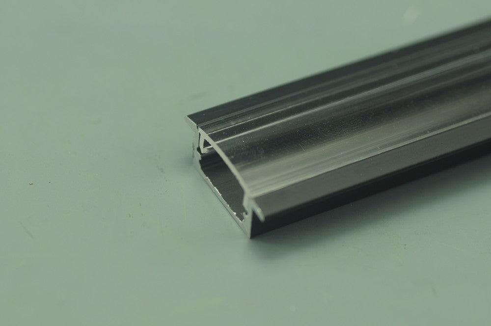 0.5 meter 19.7" Black LED Aluminium Super Slim 8mm Extrusion Recessed LED Aluminum Channel   LED Profile  With Flange