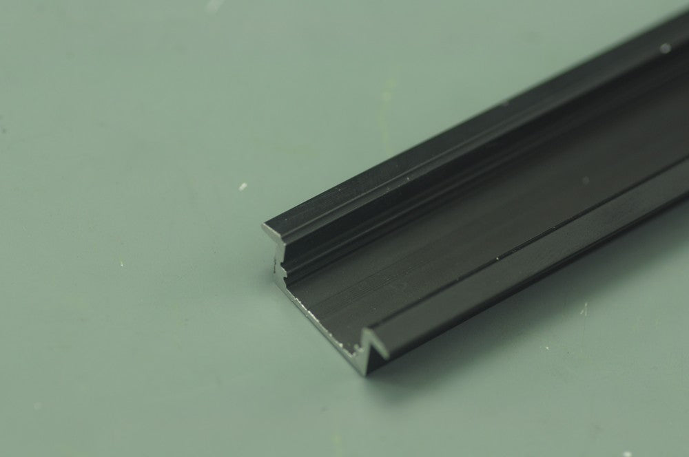 1.5 meter 59" Black LED Aluminium Super Slim 8mm Extrusion Recessed LED Aluminum Channel   LED Profile  With Flange