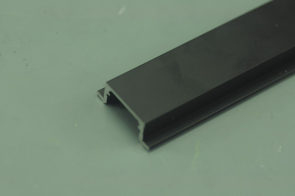 2 meter 78.7" Black LED Aluminium Super Slim 8mm Extrusion Recessed LED Aluminum Channel   LED Profile  With Flange