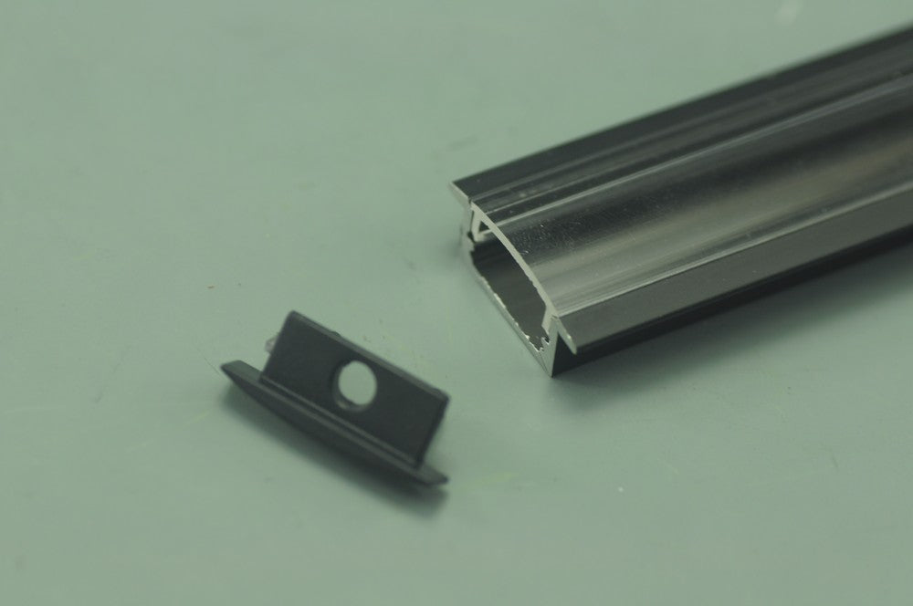 1.5 meter 59" Black LED Aluminium Super Slim 8mm Extrusion Recessed LED Aluminum Channel   LED Profile  With Flange