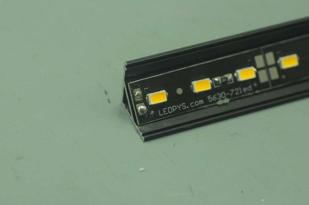 3 meter 118.1" Black LED U Rectangle Aluminium Channel PB-AP-GL-005-B  16 mm(H) x 16 mm(W) For Max Recessed 10mm Strip Light LED Profile