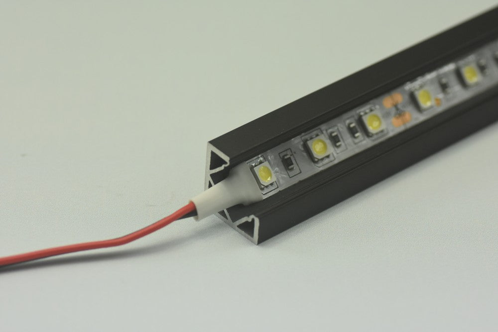2 .5meter 98.4" Black LED Aluminium Profile LED Strip Light Aluminium Profile  V Flat Type Rail Aluminium