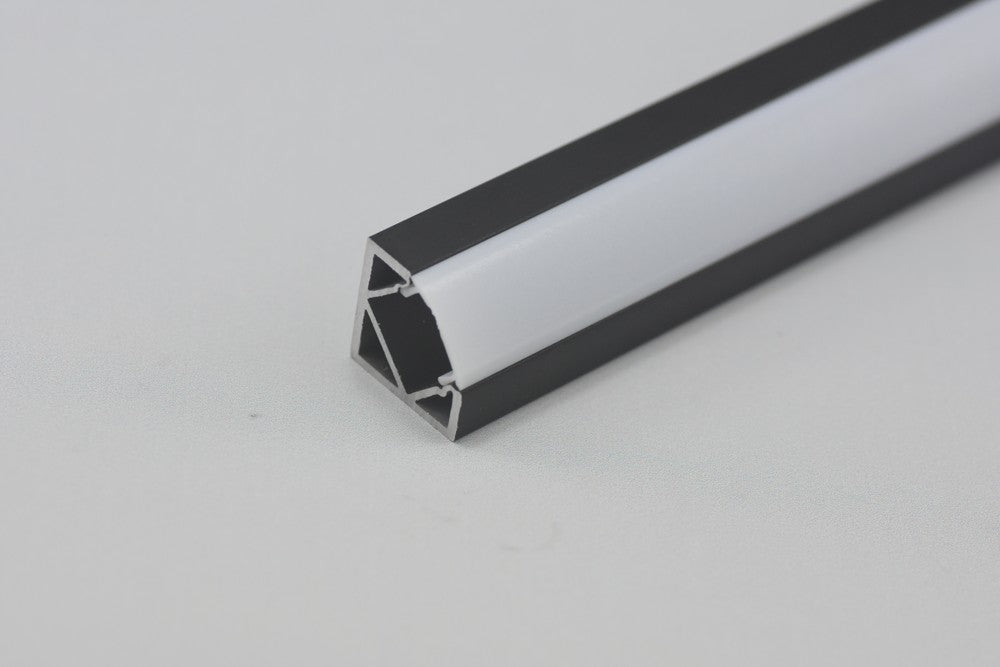 1.5 meter 59" Black LED Aluminium Profile LED Strip Light Aluminium Profile  V Flat Type Rail Aluminium