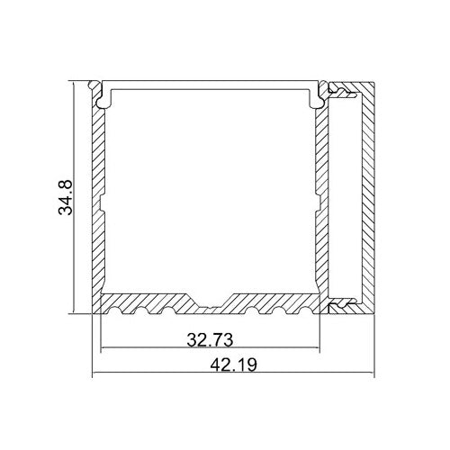Aluminum LED Profile For the Wall Light down Light