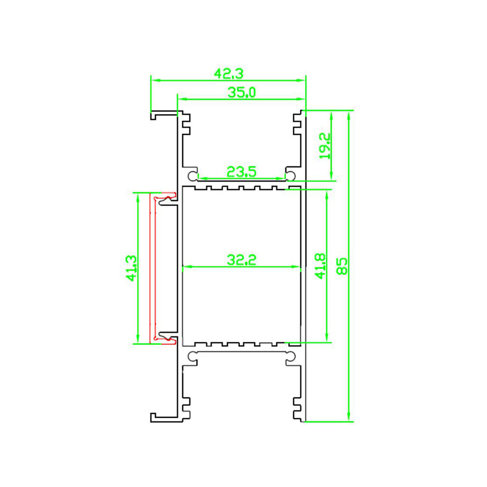 LED Aluminium Channel 1 Meter(39.4inch) Wall Light LED Channel With Driver For 5050 5630 Multi Row LED Strip Lights