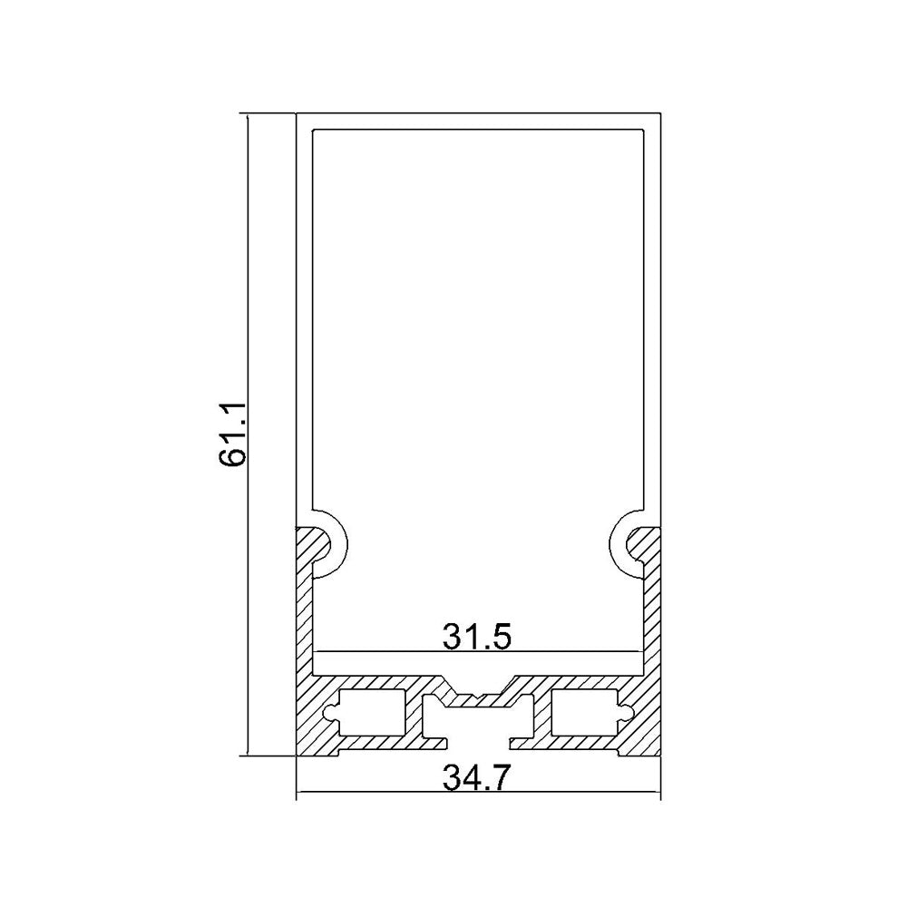 LED Aluminum profile for strip suspension light