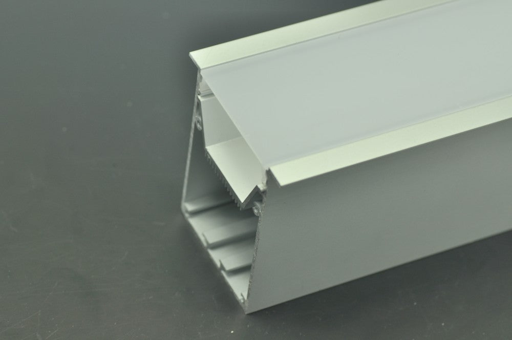 2.5 Meter 98.4â€œ LED Aluminium Channel  Recessed Aluminum LED profile with flange LED Channel For 5050 5630 Multi Row LED Strip Lights