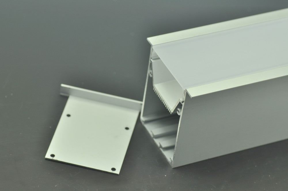 2.5 Meter 98.4â€œ LED Aluminium Channel  Recessed Aluminum LED profile with flange LED Channel For 5050 5630 Multi Row LED Strip Lights
