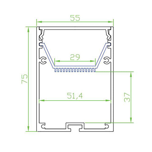 2.5 Meter 98.4â€œ LED Aluminium Channel  Pendant Light LED Channel For 5050 5630 Multi Row LED Strip Lights