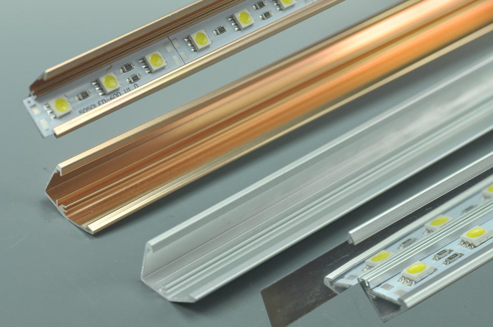 V Style LED Aluminium Extrusion  LED Aluminum Channel 1 meter(39.4inch) with Reflector