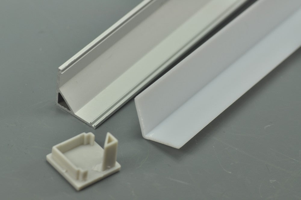 0.5 meter 19.7" LED U Rectangle Aluminium Channel PB-AP-GL-005 16 mm(H) x 16 mm(W) For Max Recessed 10mm Strip Light LED Profile