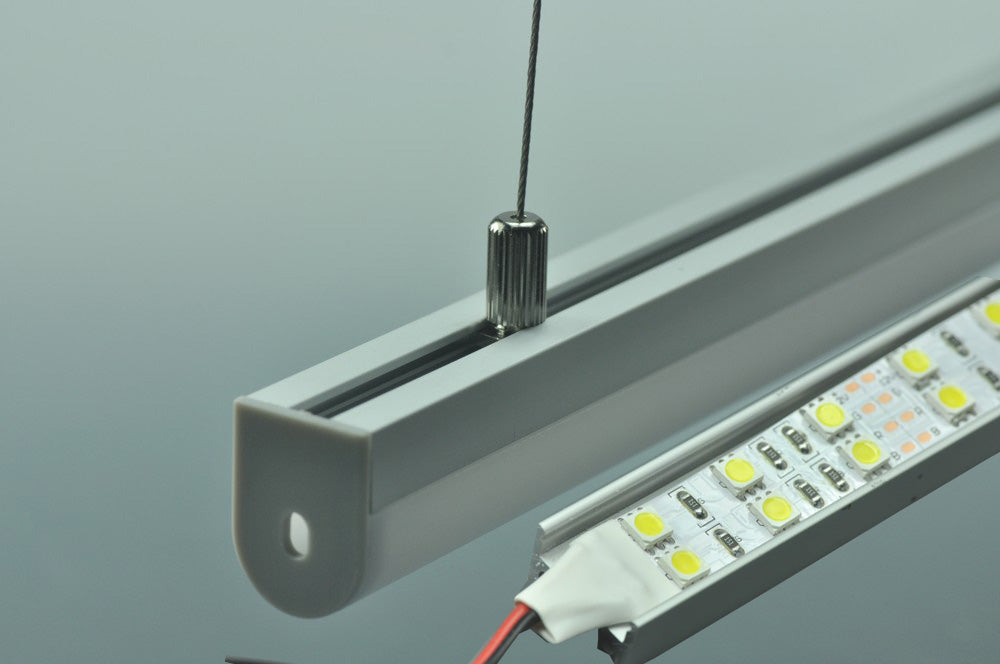 Simple Line LED Aluminium Channel System LED Droplight 1 meter(39.4inch) Support max 16.7mm Double 5050 led strip  light Replace fluorescent tube