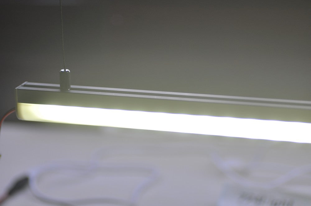 Simple Line LED Aluminium Channel System LED Droplight 1 meter(39.4inch) Support max 16.7mm Double 5050 led strip  light Replace fluorescent tube