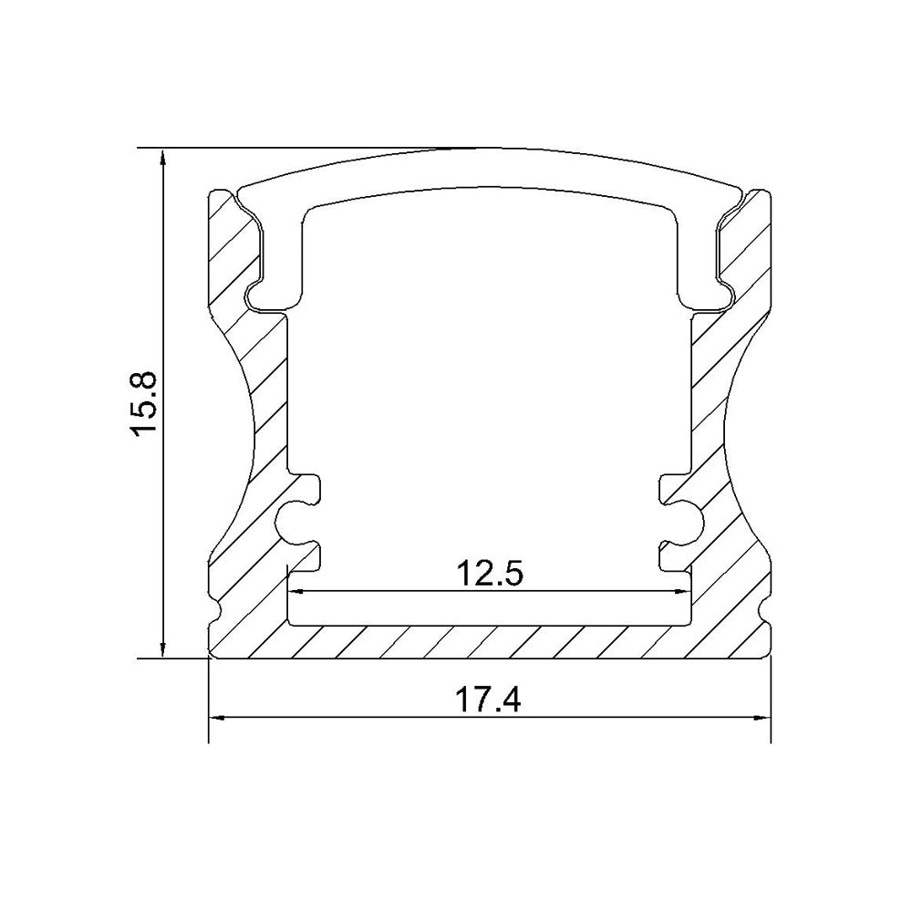 Bestsell U LED Aluminium Extrusion Recessed LED Aluminum Channel 1 meter(39.4inch)  LED Profile