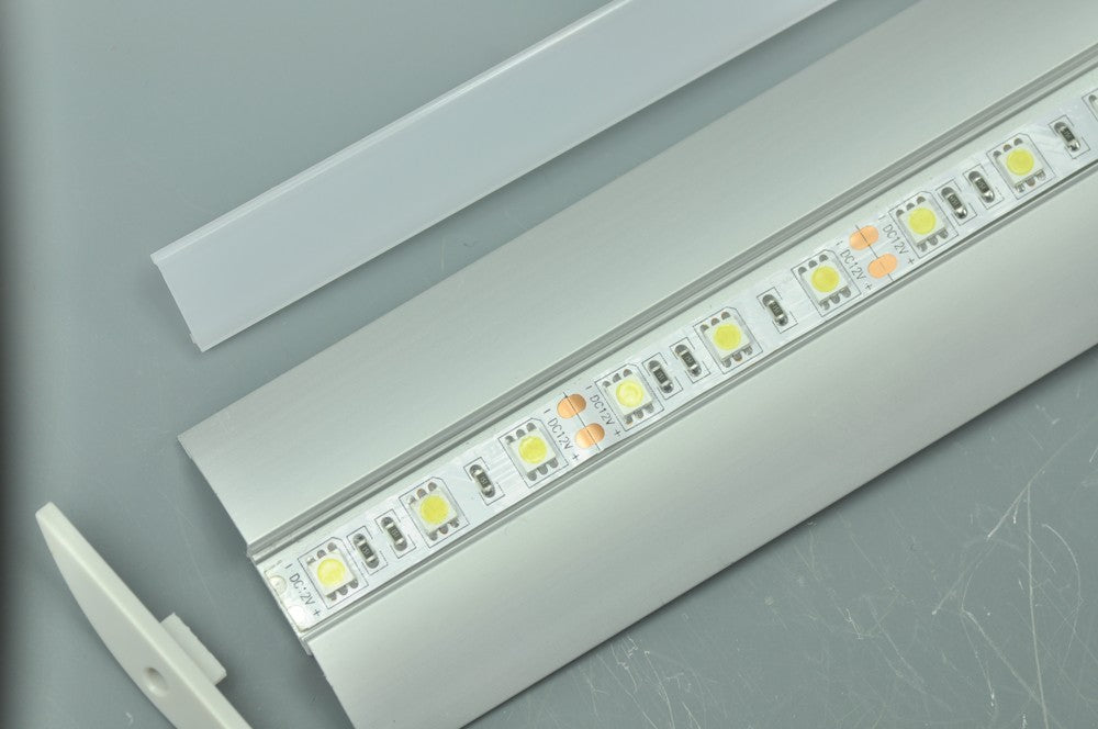 Double Wings LED Aluminium Extrusion Recessed LED Aluminum Channel 1 meter(39.4inch)  LED Profile