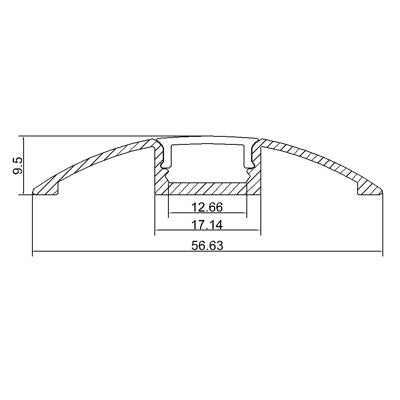 Double Wings LED Aluminium Extrusion Recessed LED Aluminum Channel 1 meter(39.4inch)  LED Profile