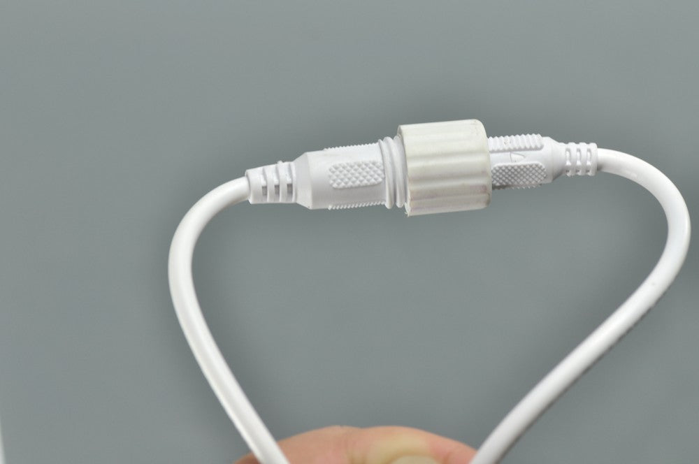 Waterproof  White LED Strip DC Connector Female and Male 5.5mm x 2.5mm(2.1mm) For strip light power supply connector