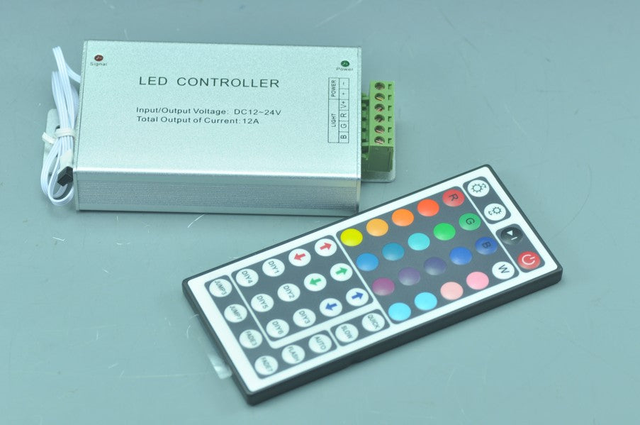44 Keys LED Strip RGB Controller Steel  Case For 5050 3528 SMD Flexible Colourful LED Strip Lighting MAX 12A