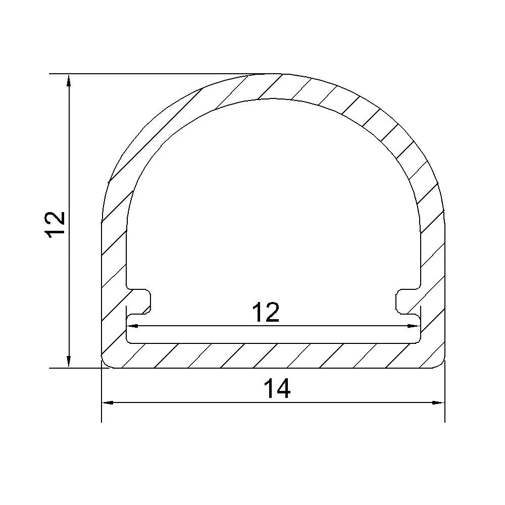 Plastic LED Channel 1 meter(39.4inch)  LED Plastic Profile