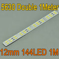 Double Row 39.3inch 5630 Rigid LED Strips 144LED 1M 12mm With 3 Lines 12V DC Aluminium Rigid Strip Bar light