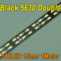 Black Double Row 39.3inch 5630 Rigid LED Strips 144LED 1M 15mm 12V DC Aluminium Rigid Strip Bar light