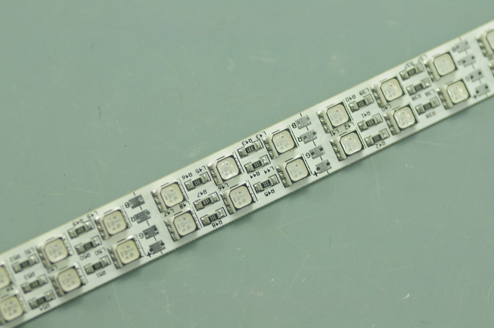 Double Row 39.3inch 5050 RGB Rigid LED Strips 144LED 1Meter 12V DC Aluminium Rigid Strip Light