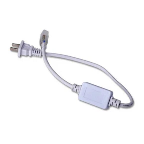 AC110V-240V LED Strip Single Color PowerPlug with End Cap and Contact Pin