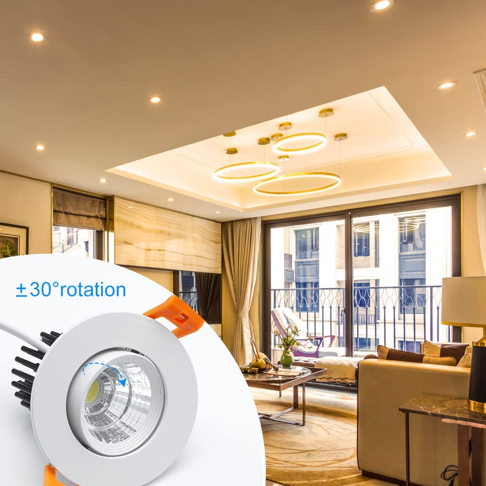 LED DOWN LIGHT, 5W RECESSED LIGHTING COB DIMMABLE CRI80, LED CEILING LIGHT WITH LED DRIVER