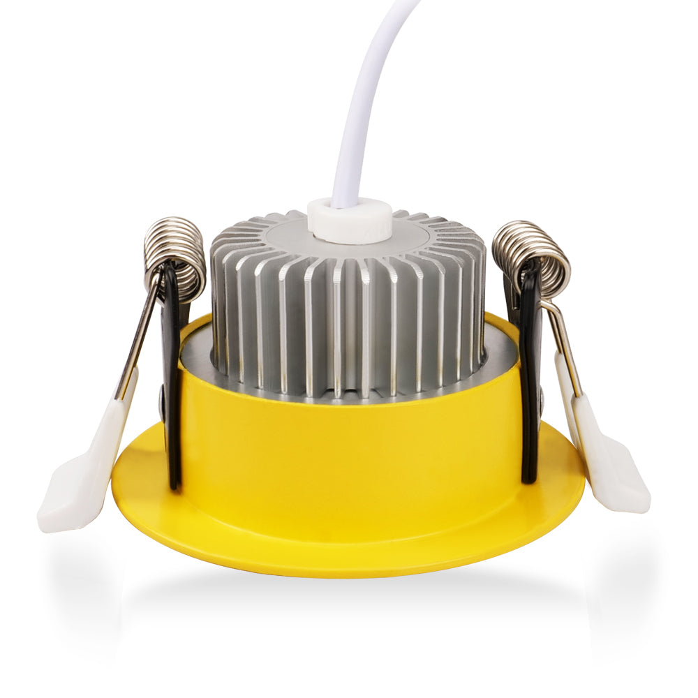 3W LED RECESSED LIGHTING DIMMABLE YELLOW DOWNLIGHT, CRI80, LED CEILING LIGHT WITH LED DRIVER