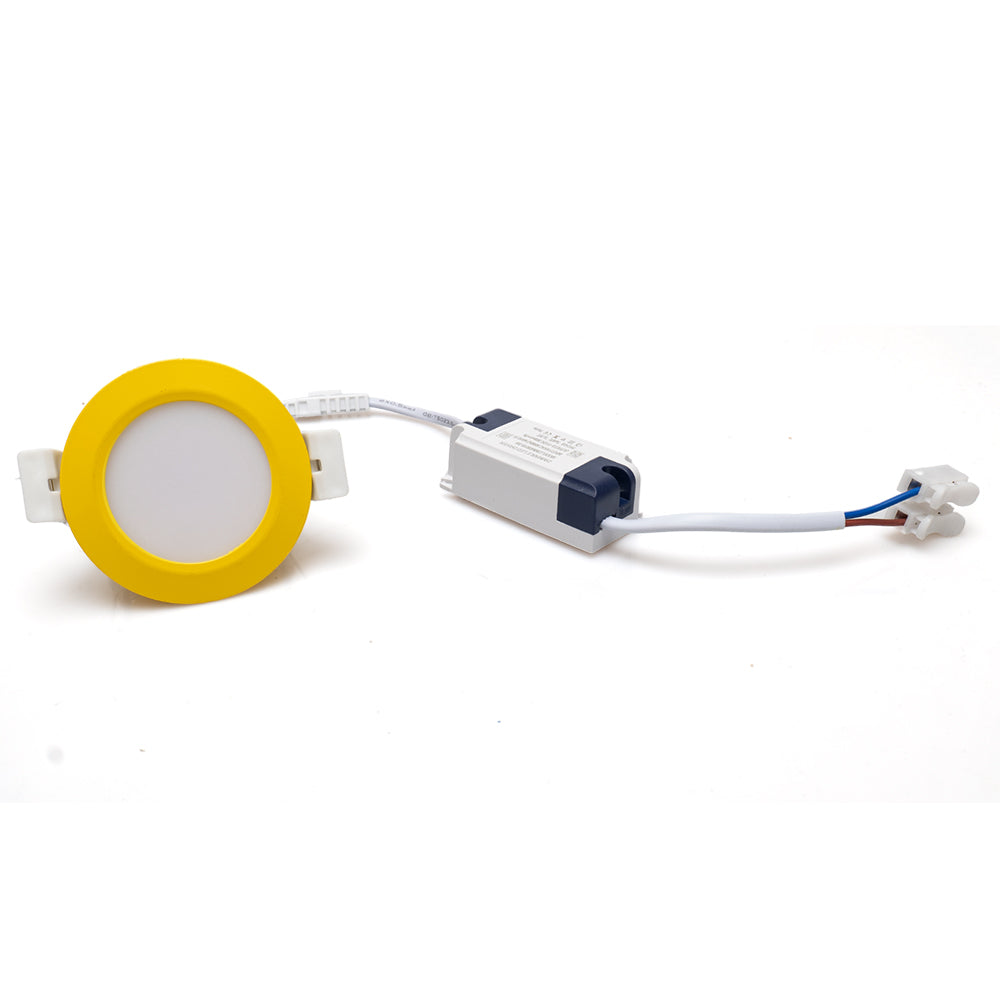 5W LED RECESSED LIGHTING DIMMABLE YELLOW DOWNLIGHT, CRI80, LED CEILING LIGHT WITH LED DRIVER