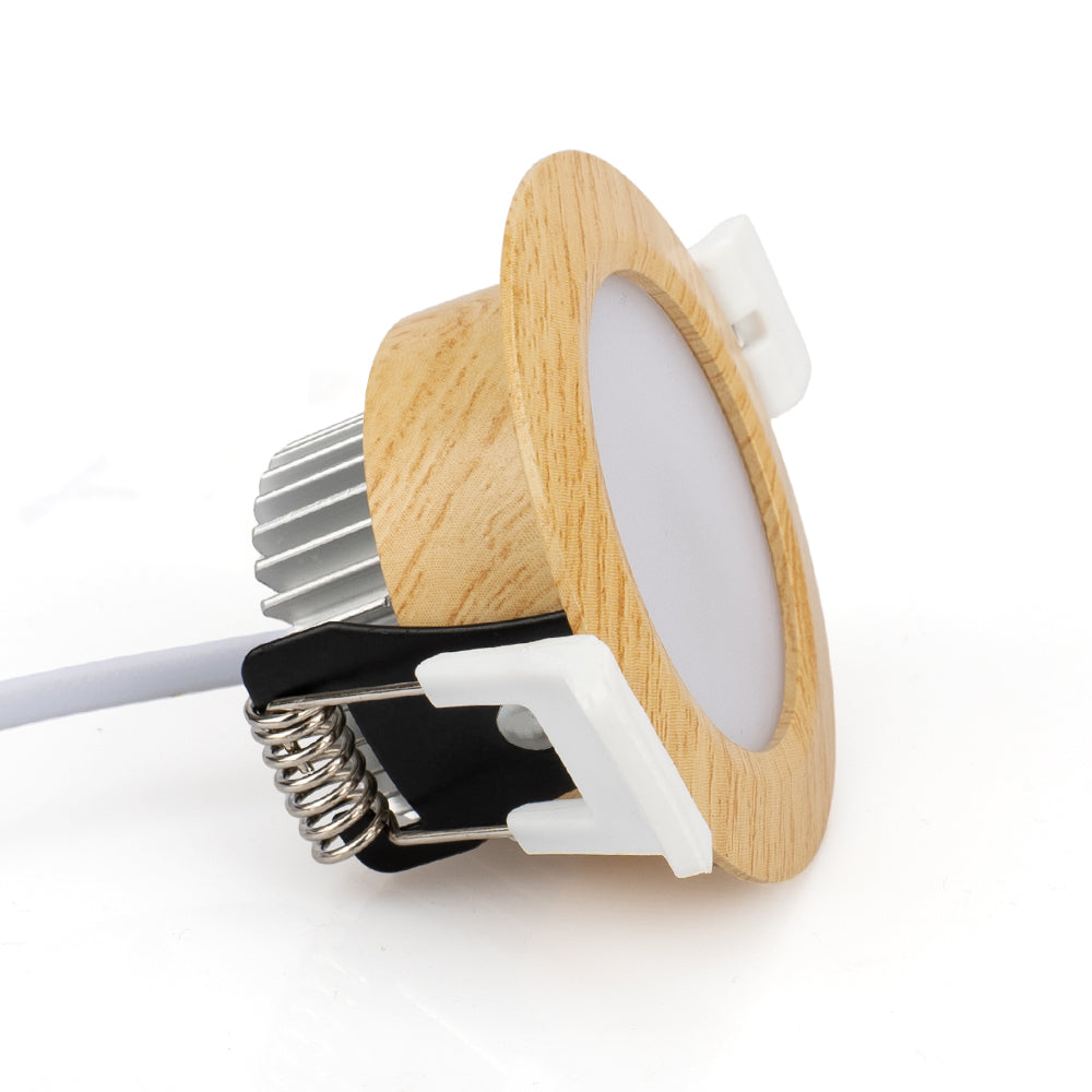 5W LED RECESSED LIGHTING DIMMABLE WOOD GRAIN  DOWNLIGHT, CRI80, LED CEILING LIGHT WITH LED DRIVER