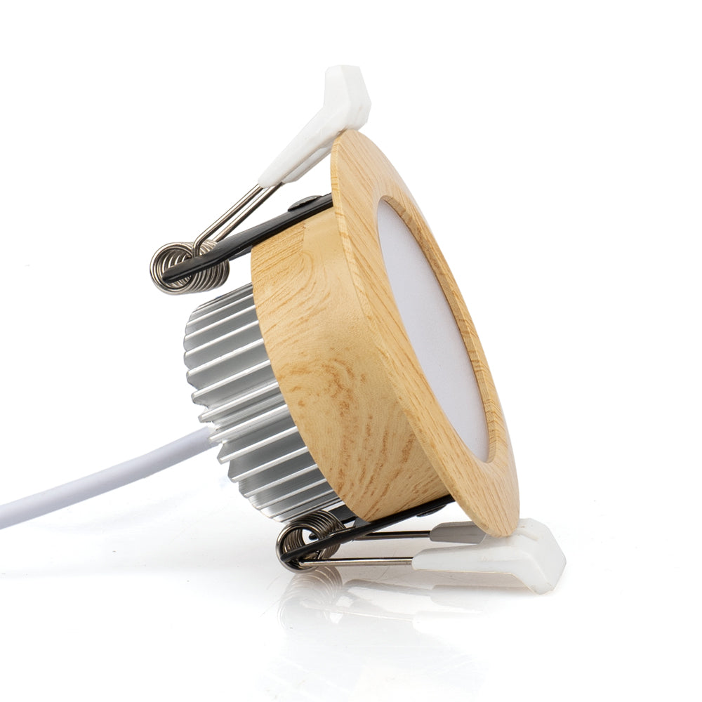 5W LED RECESSED LIGHTING DIMMABLE WOOD GRAIN  DOWNLIGHT, CRI80, LED CEILING LIGHT WITH LED DRIVER