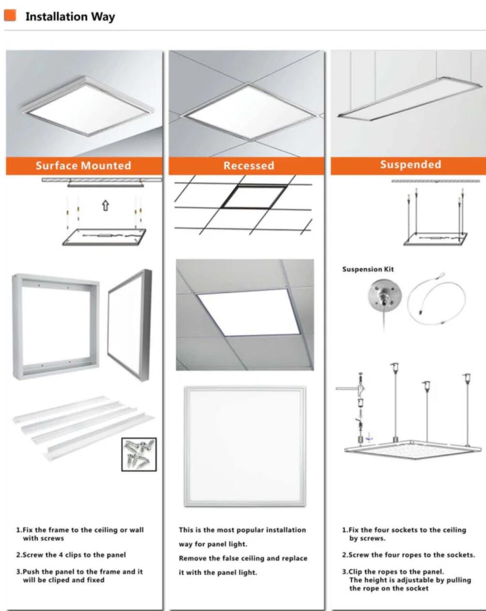 5PACK 2x4 FT - 600*1200 (mm) LED Flat Panel LED Drop Ceiling Lights, 40W/80W 4000/8000 LM, 3000K/4000K/6500K Changeable and Dimmable Troffer Light Fixture for Office/Garage/Basement