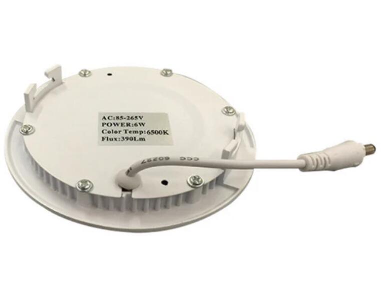 White Trim LED Panel Light 10mm Thick Round Shape Low Profile Recessed Ceiling Panel Lamp 100-240 V AC