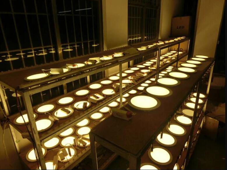 White Trim LED Panel Light 10mm Thick Round Shape Low Profile Recessed Ceiling Panel Lamp 100-240 V AC